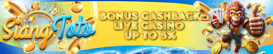  BONUS CASHBACK 5% LIVEGAMES